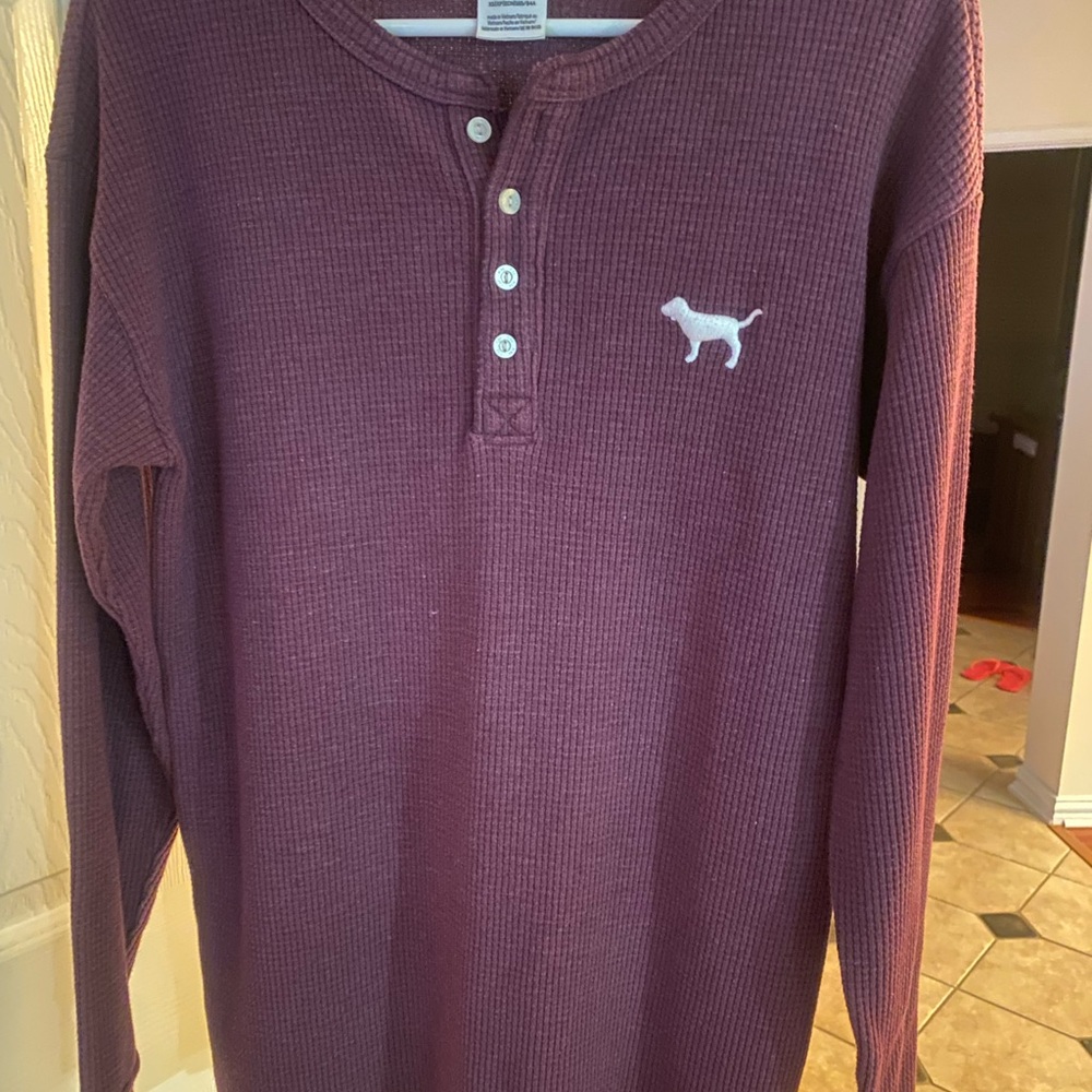 Victoria's Secret Purple Long Sleeve Henley